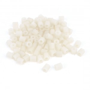 100 Pcs M3 x 6mm Nylon Insulation Hex Hexagonal Threaded Spacer Support