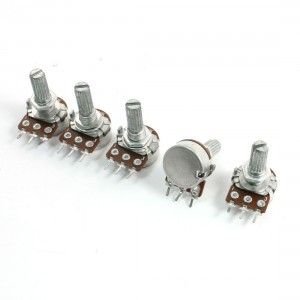 5Pcs B200K 200K Ohm Single Linear Rotary Potentiometers