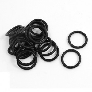 20 Pcs Black Rubber O Rings Oil Seal Washers Gaskets 17 x 14 x 1.5mm