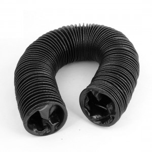 65mm Dia Black Rubber Corrugated Sleeve Flexible Moulded Bellows