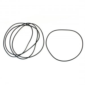 124mm x 120mm x 2mm Black Rubber Oil Seal O Ring Gasket Washer 5Pcs