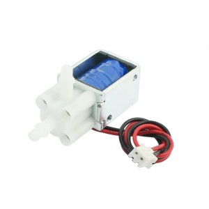 DC 12V 0.125A 1.5W 2 Outlets Open Frame Electromagnet Solenoid Valve