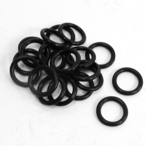 20Pcs 13mm x 9mm x 2mm Black Rubber Oil Sealed Filter O Rings Washers