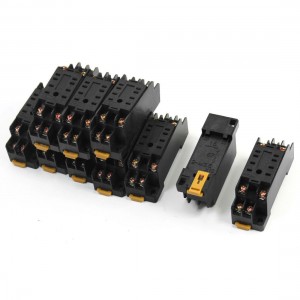 10pcs PYF08A 8 Pins Screw Terminals Power Relay Socket Base for HH52P MY2J