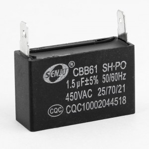 1.5uF 5% 450V AC Polypropylene Film Motor Running Capacitor