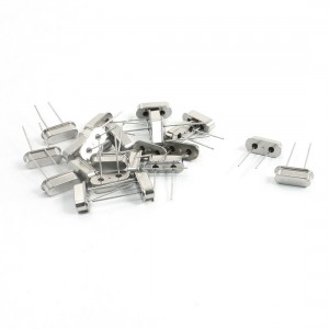 24Pcs 16.000MHz 20PF 2-Terminal Silver Tone Crystal Oscillators for PC