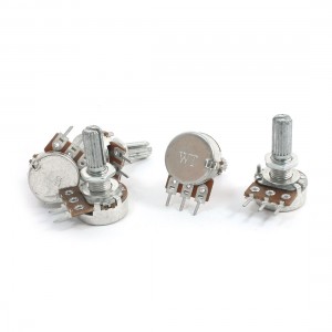 5Pcs B10K 10K Ohm 13mm Metal Shaft Rotary Single Linear Taper Potentiometers