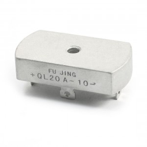 20A 1000V 4-Pin Rectangular Metal One Phase Bridge Rectifier QL2010