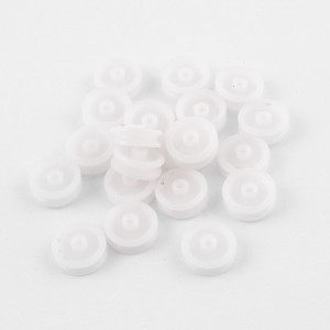 20 Pcs White Plastic 0.5" Diameter Machanical Model Belt Pulley