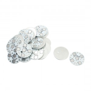 30pcs 28mm Dia Circle Aluminum PCB Circuit Board for 1W/3W 5LED in Series
