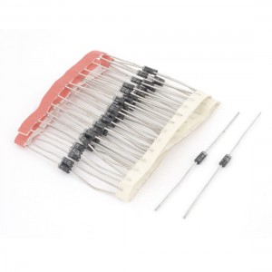 50 Pcs HER108 Black Axial Lead Polarized Rectifier Diodes 1500V 1A