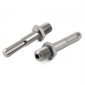 12mm Male Thread Four Hollow Square Shank Drilling Chuck Adapter 2pcs