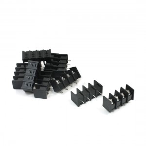 10Pcs Single Row 4P Wire Connector Screw Terminal Barrier Block 300V 20A