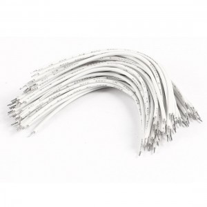 50 x White PCB Dual End Solder Type Jumper Wires 10cm for Solderless Breadboard