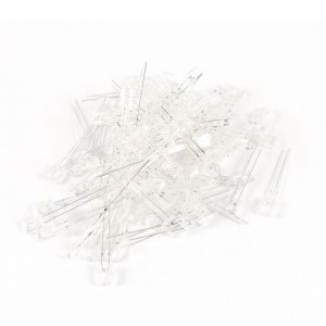 100 Pcs 2x5x7mm Rectangle Blue Diffused Light Emitting Diode LED Lamp Bulb