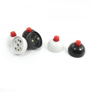 6Pcs White Black Round Plastic Doorbell Switch AC 12V-240V 3A for Home