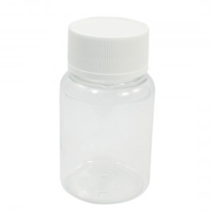 80mL 8.5cm x 4.5cm White Clear Plastic Skidproof Cap Liquid Container Bottle