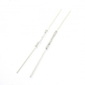 2Pcs Clear Glass Sealed Axial Leading Reed Switch DC 75V/100V 0.5A TS560
