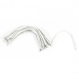 20 x White PCB Dual End Solder Type Jumper Wire 10cm for Solderless Breadboard