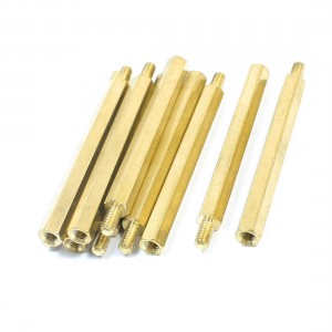 10Pcs Gold Tone Male Female Hexagon PCB Standoff Spacers M3 x 45mm x 51mm