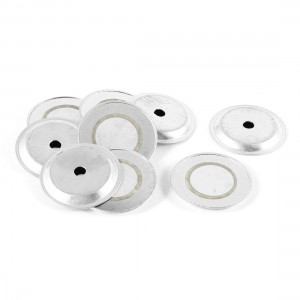 10 Pcs 27mm Silver Tone Piezoelectric Aluminium Buzzer Film Gasket