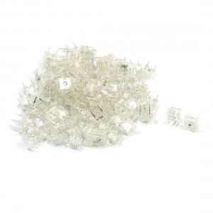 100 Pcs 3mm Top Round Head 4 Pins Blue Piranha LED Emitting Diodes DC3.0-3.2V