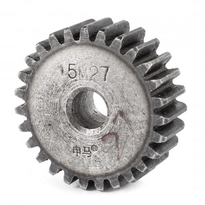 Gray 10mm x 43mm x 15mm Module 1.5 27 Teeth Metal Straight Spur Gear Wheel