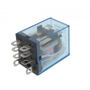 JQX-13FL 62PL 220/240VAC Coil Voltage 2P2T 8 Pins 10A Red LED Light Power Relay