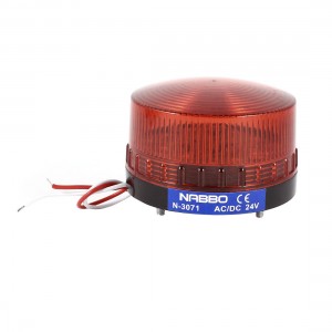 Industrial DC 24V Red LED Blinking Warning Light Bulb Signal Tower Lamp N-3071
