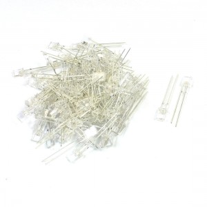 100 Pcs 2 x 5 x 7mm Rectangle Head Green LED Light Emitting Diodes