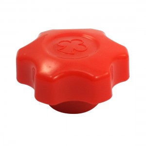 M12 60mm Dia Thread Plastic Six Pointed Star Head Clamping Knob Red