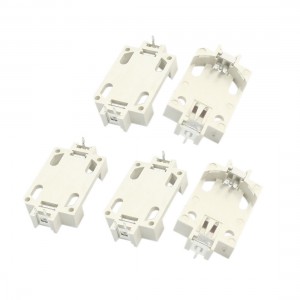 5pcs 3 Pins CR2032 DIP Type Lithium Cell Button Battery Holder Socket