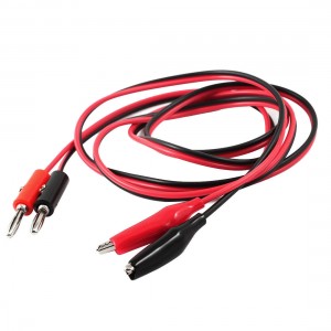 120cm 3.9 Ft Long Alligator Clip to Banana Plug Probe Cable Test Lead