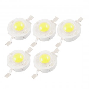 5 Pcs 3W High Power 190LM 2 Pin White Light LED Lamp Diodes Blub Beads