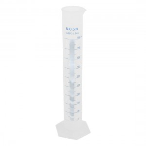 Transparent Plastic Graduated Cylinder 500ml 5 milliliter Lab Test