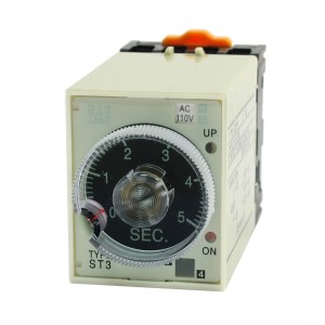 ST3PF AC 110V 8 Pin SPDT 0-5 Sec Time Delay Timer Relay w Socket