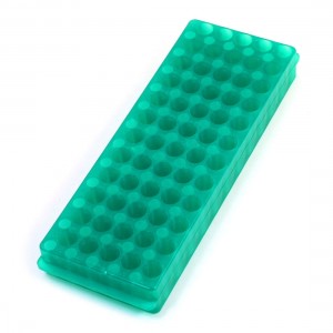 Double Sided Green Polypropylene 60 Position Centrifuge Tube Pipette Vial Stand