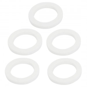 26.3mm OD 3mm High White Ceramic Insulation Protection Washer 5 Pcs