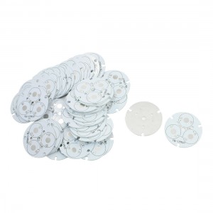 50PCS 45mm Circle Aluminum PCB Circuit Board for 1W/3W 3LED Light in Series