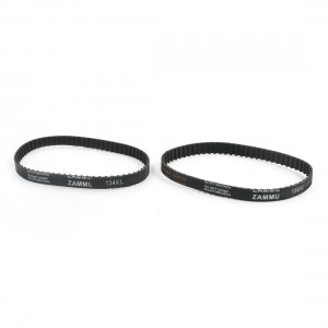 134XL 67 Teeth 10mm Width Rubber Industrial Synchronous Timing Belt Black 2Pcs