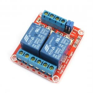 DC 12V 2CH High Low Level Trigger Optocoupler Relay Module Control Board