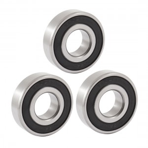 6204RS 46mm x 21mm x 13mm Single Row Deep Groove Ball Bearing 3 Pcs