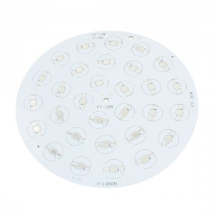 High Power Circle Aluminum PCB Circuit Board 190mm Diameter 30 x 1W 3W LED