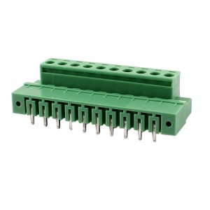 Pair Single Row 10 Positions 5.08mm Right Angle Pluggable Terminal Block