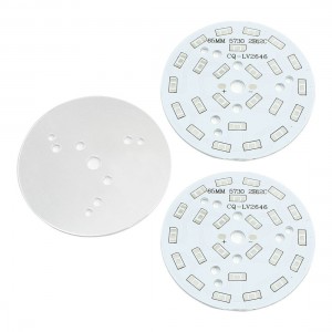 3Pcs 65mm Circle Aluminum PCB Circuit Board for 24 x 1/2W 5730 SMD LED