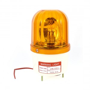 Industrial DC24V Flash Siren Emergency Rotary Warning Lamp Yellow