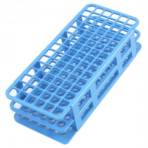 Lab Blue Plastic 90 Position 12mm Hole Test Tube Stand Rack