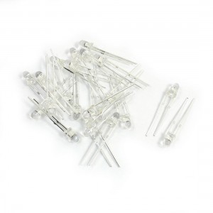 20 PCS Rectangular Head 2 Pin Multicolor LED Light Emitting Diodes 3mm Dia