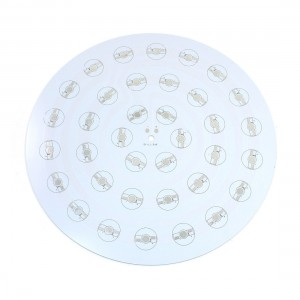High Power Circle Aluminum PCB Circuit Board 240mm Diameter 36 x 1W 3W LED
