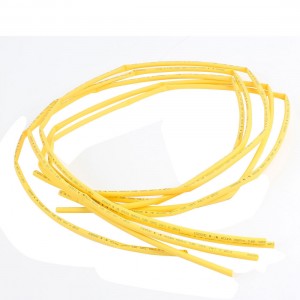 1M 5mm Dia Ratio 2:1 Heat Shrinking Shrinkable Tube Tubing Yellow 5 Pcs